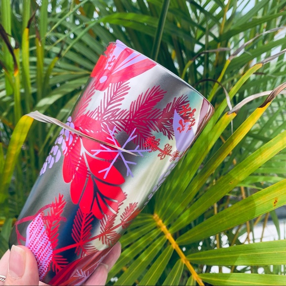 ❌SOLD❌ Starbucks Silver Red Holly Pinecone Ceramic Tumbler Hot Cup 12oz Holiday - Picture 6 of 12